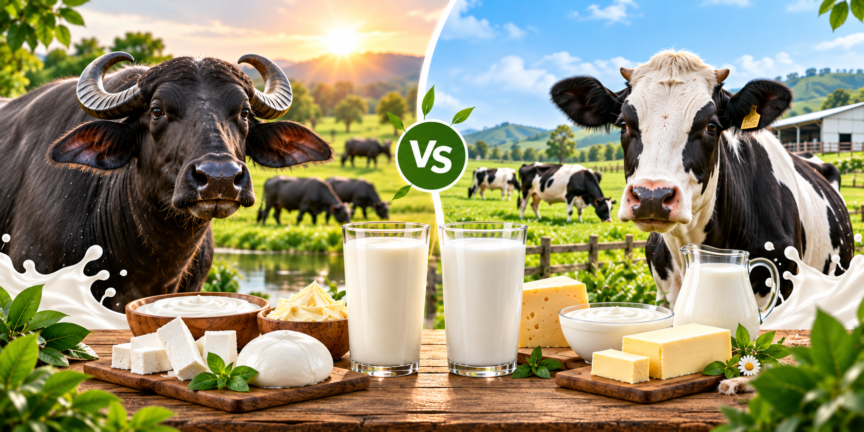 Buffalo vs Cow Milk: Which Is Better for Health, Taste & Sustainability?